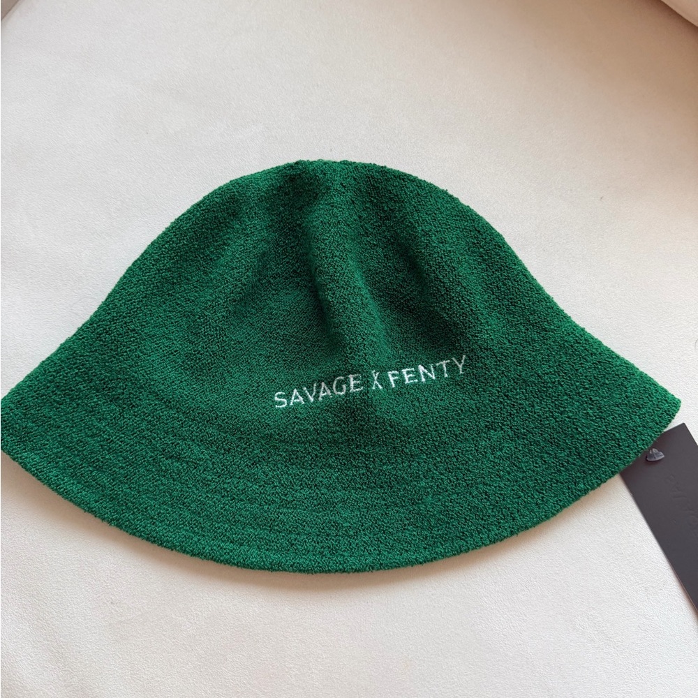 Savage X Fenty Emerald Green Terry Bucket Hat